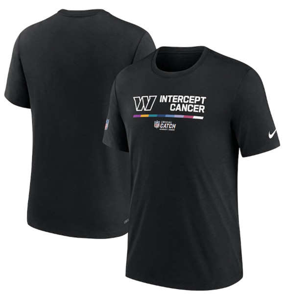 Men's Washington Commanders Black 2022 Crucial Catch Performance T-Shirt